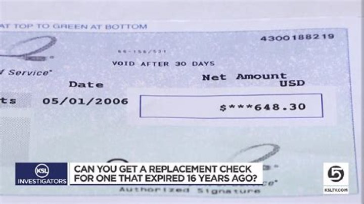 Can you get a new check if it expires?