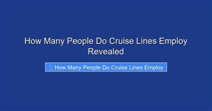 Do cruise lines employ US citizens?