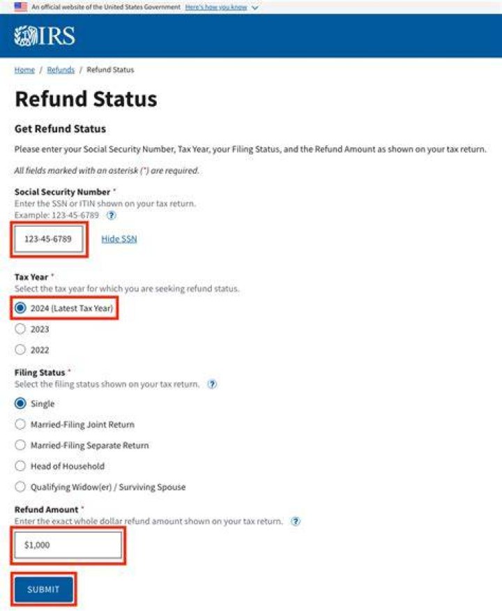 Is there a number I can call to check on my IRS refund?