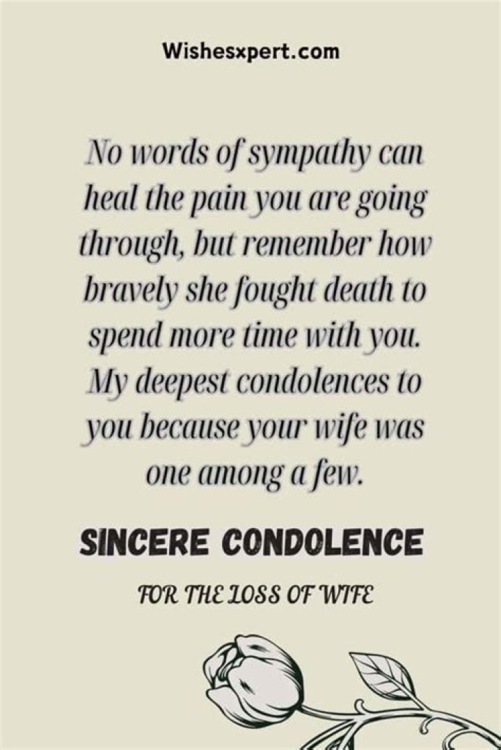 What do I say to my wife who lost her mother?