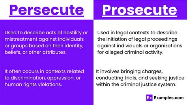 What does it mean to prosecute a person?