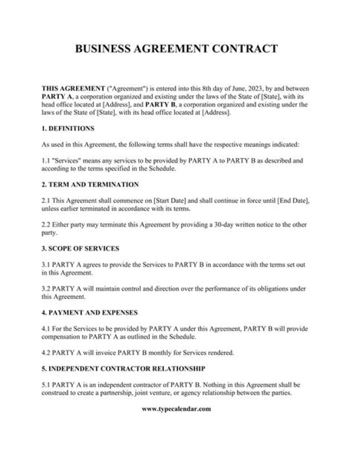 What is a business contract?