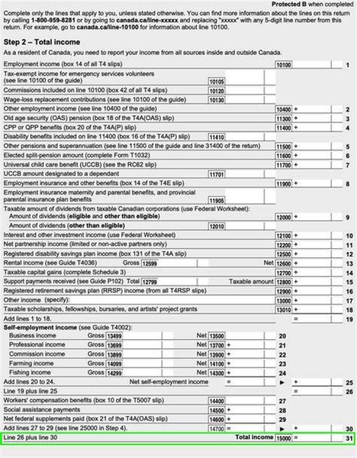 What line is 15000 on tax return?