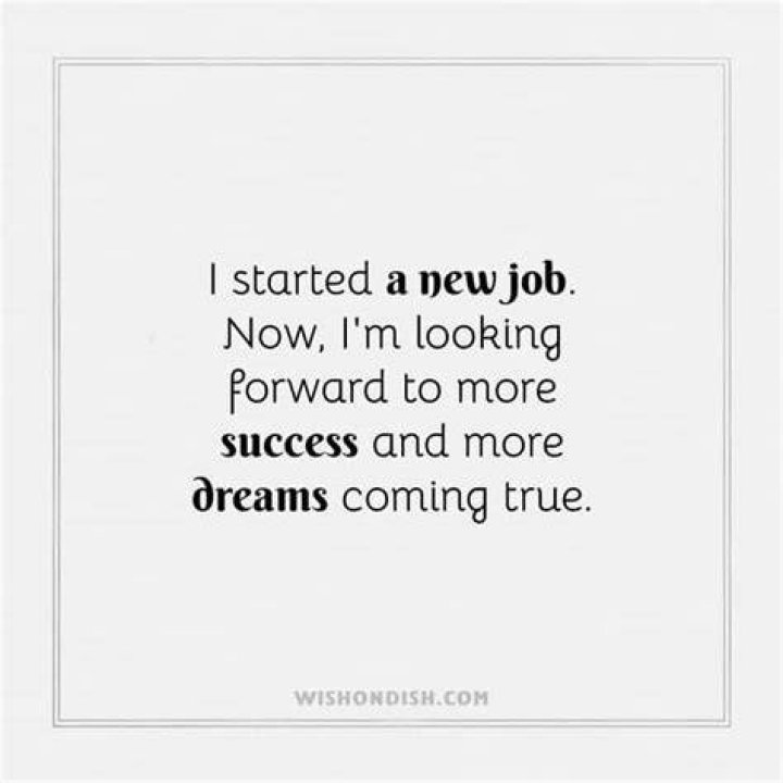 What to say if someone started a new job?